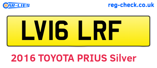 LV16LRF are the vehicle registration plates.