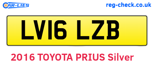LV16LZB are the vehicle registration plates.