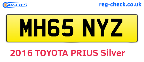 MH65NYZ are the vehicle registration plates.