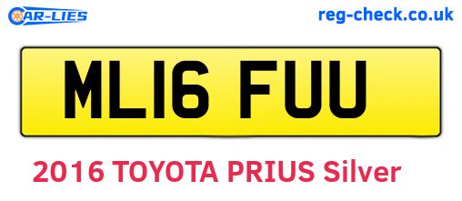 ML16FUU are the vehicle registration plates.