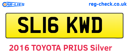 SL16KWD are the vehicle registration plates.