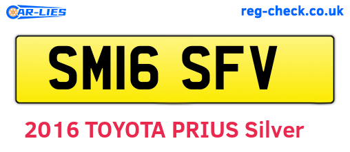 SM16SFV are the vehicle registration plates.