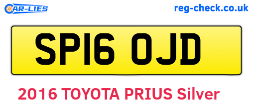 SP16OJD are the vehicle registration plates.