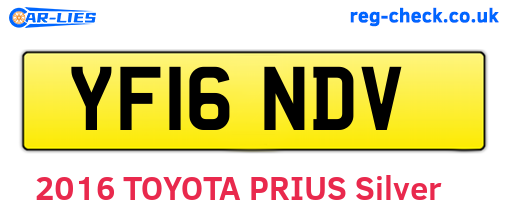 YF16NDV are the vehicle registration plates.