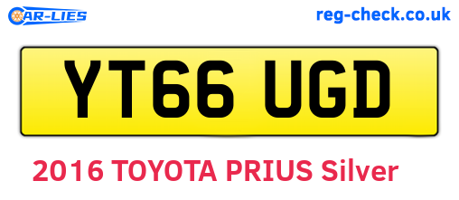 YT66UGD are the vehicle registration plates.