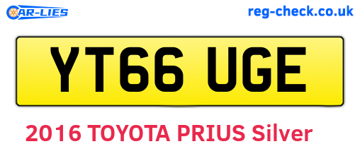 YT66UGE are the vehicle registration plates.