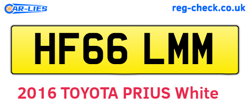 HF66LMM are the vehicle registration plates.