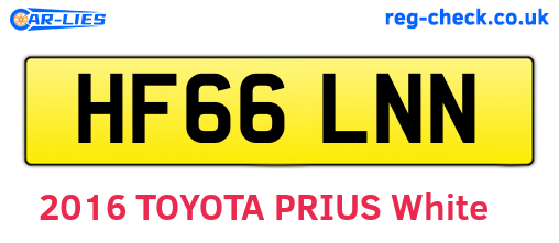 HF66LNN are the vehicle registration plates.