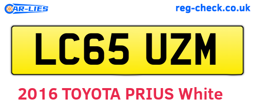 LC65UZM are the vehicle registration plates.