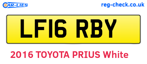 LF16RBY are the vehicle registration plates.