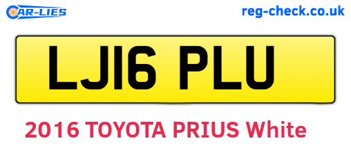 LJ16PLU are the vehicle registration plates.