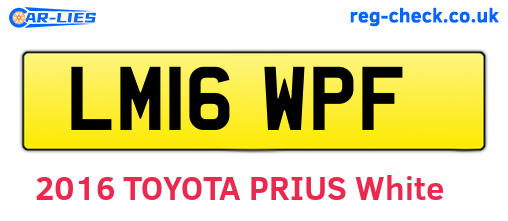 LM16WPF are the vehicle registration plates.