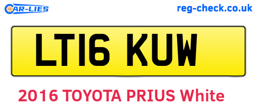 LT16KUW are the vehicle registration plates.