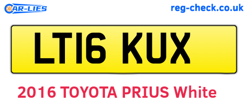 LT16KUX are the vehicle registration plates.