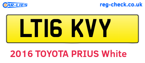 LT16KVY are the vehicle registration plates.
