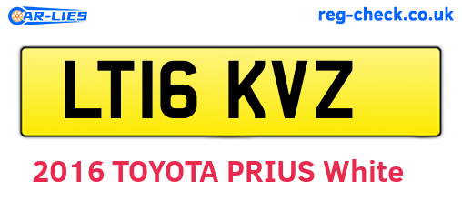 LT16KVZ are the vehicle registration plates.