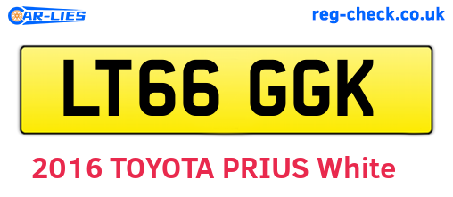 LT66GGK are the vehicle registration plates.
