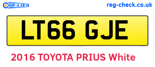 LT66GJE are the vehicle registration plates.