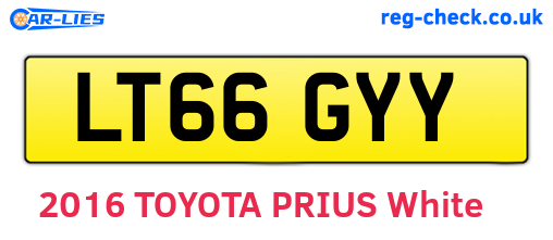 LT66GYY are the vehicle registration plates.