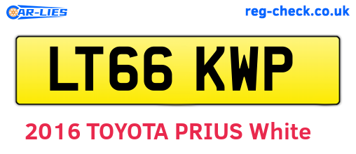 LT66KWP are the vehicle registration plates.