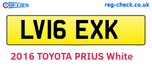 LV16EXK are the vehicle registration plates.