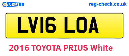 LV16LOA are the vehicle registration plates.