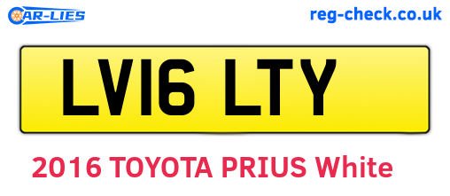 LV16LTY are the vehicle registration plates.
