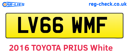 LV66WMF are the vehicle registration plates.