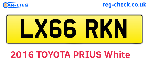 LX66RKN are the vehicle registration plates.
