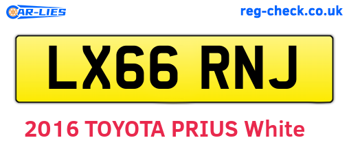LX66RNJ are the vehicle registration plates.