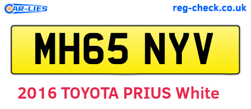 MH65NYV are the vehicle registration plates.