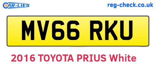 MV66RKU are the vehicle registration plates.