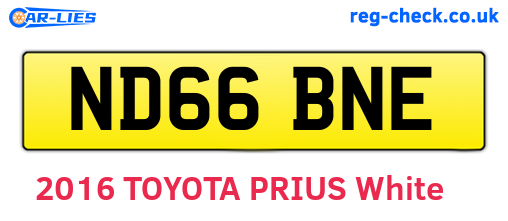 ND66BNE are the vehicle registration plates.