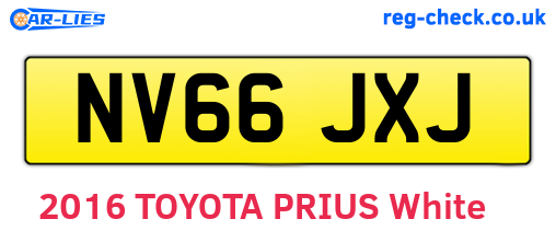 NV66JXJ are the vehicle registration plates.