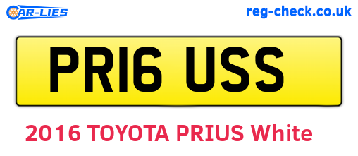 PR16USS are the vehicle registration plates.