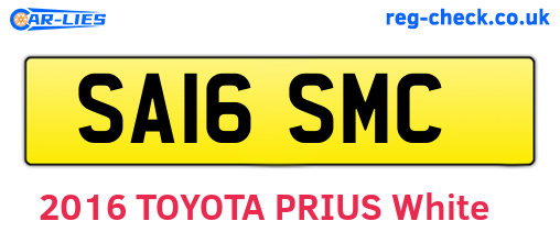 SA16SMC are the vehicle registration plates.