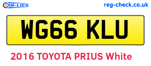 WG66KLU are the vehicle registration plates.