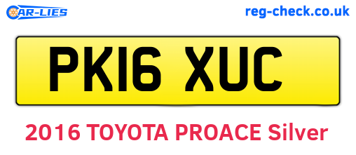 PK16XUC are the vehicle registration plates.