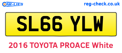 SL66YLW are the vehicle registration plates.