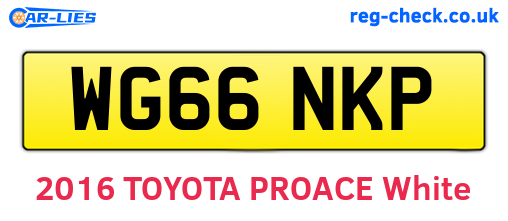 WG66NKP are the vehicle registration plates.