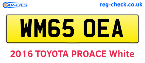 WM65OEA are the vehicle registration plates.