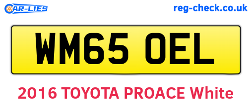 WM65OEL are the vehicle registration plates.