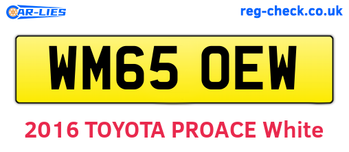 WM65OEW are the vehicle registration plates.
