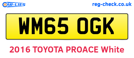 WM65OGK are the vehicle registration plates.