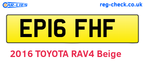 EP16FHF are the vehicle registration plates.