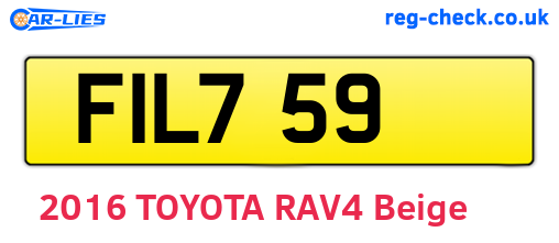 FIL759 are the vehicle registration plates.