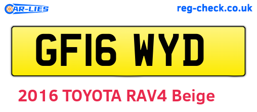 GF16WYD are the vehicle registration plates.