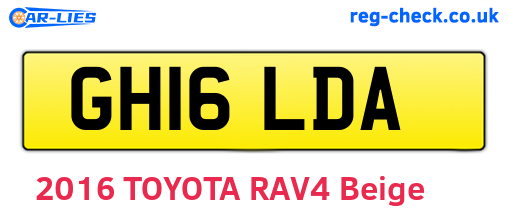 GH16LDA are the vehicle registration plates.