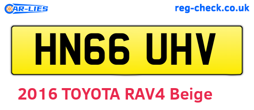 HN66UHV are the vehicle registration plates.