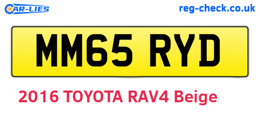 MM65RYD are the vehicle registration plates.